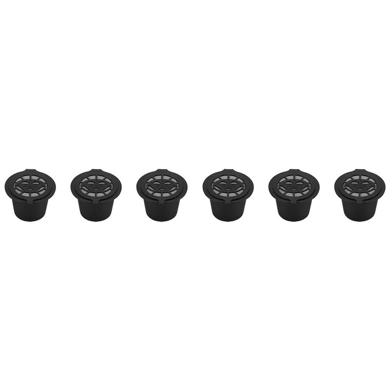 Café Recargable, 6 Piezas de Plástico y Acero Inoxidable Recargables