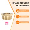 sourcing map 2 Pcs Brass Reducer Hex Bushing G3/4" Male