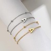 Yimofy Initial Bracelet for Women Dainty Double-Layer Letter Bracelets Women's