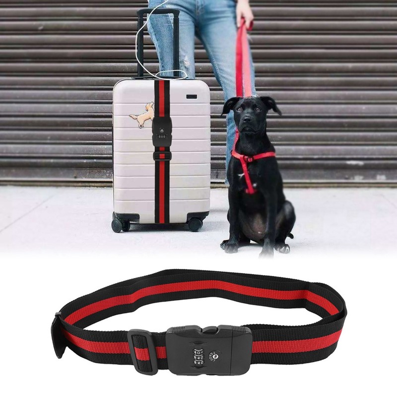 Luggage Strap Cross Straps Travel Suitcase Belt TSA Combination Lock