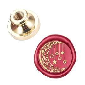 CRASPIRE Wax Seal Stamp Head Moon Star Removable Sealing Wax Stamp Head 25mm for Creative Gift Envelopes Invitations Cards Decoration