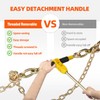 Ratchet Load Binders and Chains Kit | Detachable 5/16"-3/8" Chain