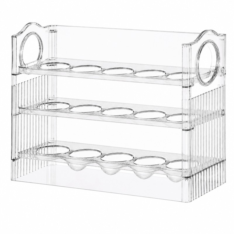 Large Egg Storage Box for Refrigerator – Transparent Egg Organizer