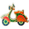 Purpledip Wooden Fridge Magnet: Scooty (11749)
