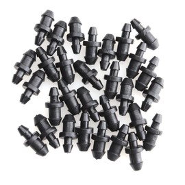 sowaka 30 Pcs Drip Irrigation Plugs Plastic Black 1/4 Inch Tube End Goof Hole Plugs Irrigation Stoppers for Home Garden Lawn Supplies
