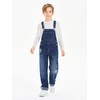 Haloumoning Boys Denim Bib Overalls with Adjustable Straps and Convenient