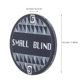 ERINGOGO 2pcs Big and Small Blinds Chips Plaything Ceramic Game Markers Dealer Button Game Chips Gambling Tokens Poker Game Tokens Ceramic Poker Chips Card Dealer Party Supply Reward Coins