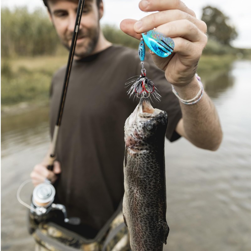 Bass Fishing Lure - Freshwater Lure with Hooks,Sequin Baits for