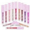 Coosa Beauty Juego De 12 Pintalabios Líquido Brillante Con Purpurina,