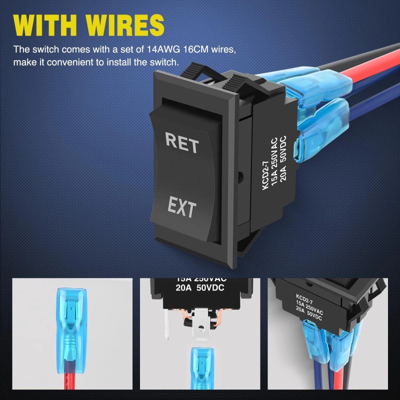 Nilight RET EXT Reverse Polarity Toggle Switches 2PCS On Off