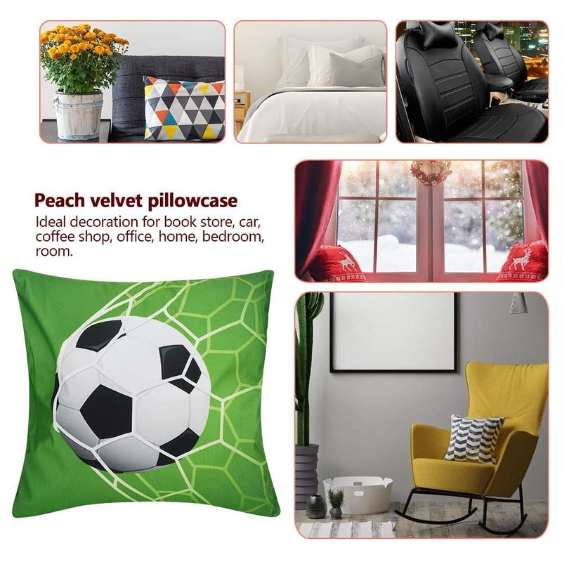 Cikonielf 2Pcs Sofa Pillow Case, Sports Ball Pattern Style Cushion
