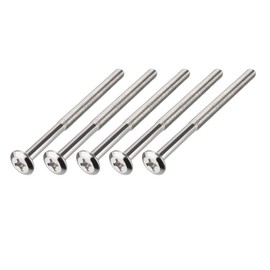 sourcing map M6x90mm Phillips Head Screws Furniture Bolts 60mm Thread Length 5pcs