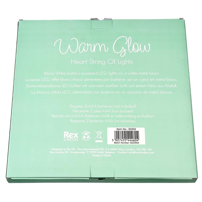 Rex London Indoor Metal Heart Led Light