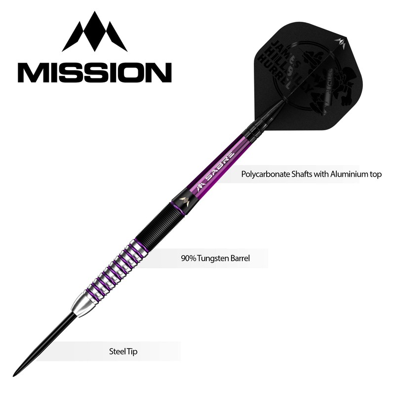 Mission Darts James Hurrell | 90% Tungsten Steel Tip Darts