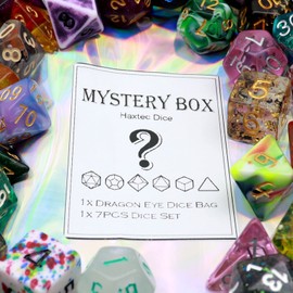Haxtec Mystery Dice Set with Dragon Eye DND Dice Bag Polyhedral D&D Dice Pouch for Coins and Dungeons and Dragons Accessories DND Gift Patent Number D893867S…