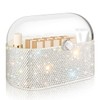Mifoneix Bling Makeup Organizer with Lid,Shiny Large Capacity Cosmetic Display
