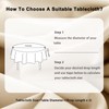 DWCN Round Table Cloth 160 Diameter Beige Round Tablecloth Wipeable