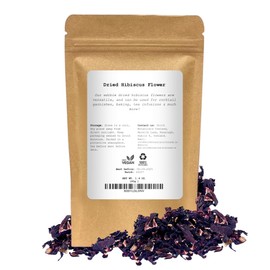Drink Botanicals Ireland Edible Natural Dried Hibiscus Flower Petals | Eco Conscious | Non GMO, Vegan | 100% Natural | Dry Petals For Cocktail, Decorations, Distilling, Soap Making & Tea| 40 Grams
