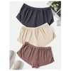 SHENHE Women's 3 Pack Soft Pajama Shorts Elastic Waist Solid