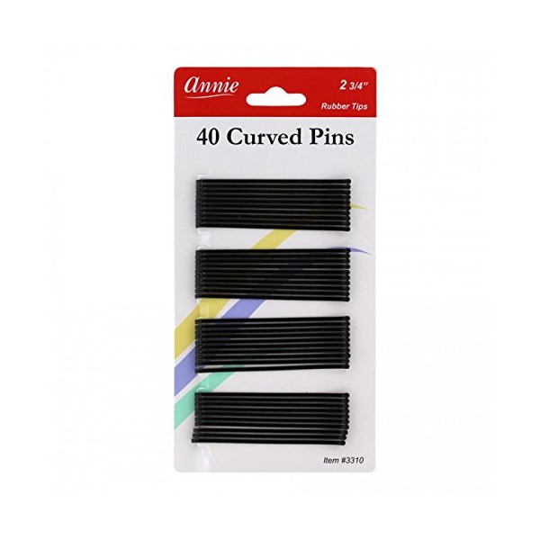 Annie Curved Pins 2 3/4" 40Ct Black