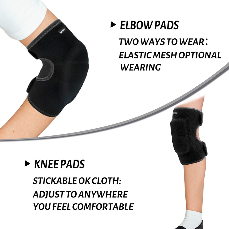 Children Protective Gear Set Soft Adjustable Kid Elbow Pads Knee