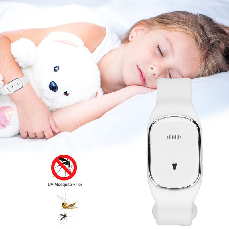 Ultrasonic Mosquito Repellent Bracelet USB Rechargeable Electric Mosquito Repeller Wristband