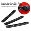 3Pcs/set Aluminum Alloy Car Door Handle Trim Insert Fit for