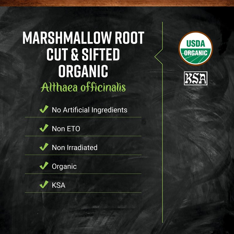 Frontier Co-op Organic Marshmallow Root Herb, Cut and Sifted, 1lb