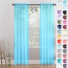 Megachest a pair of slot top voile curtains (Angel Blue,