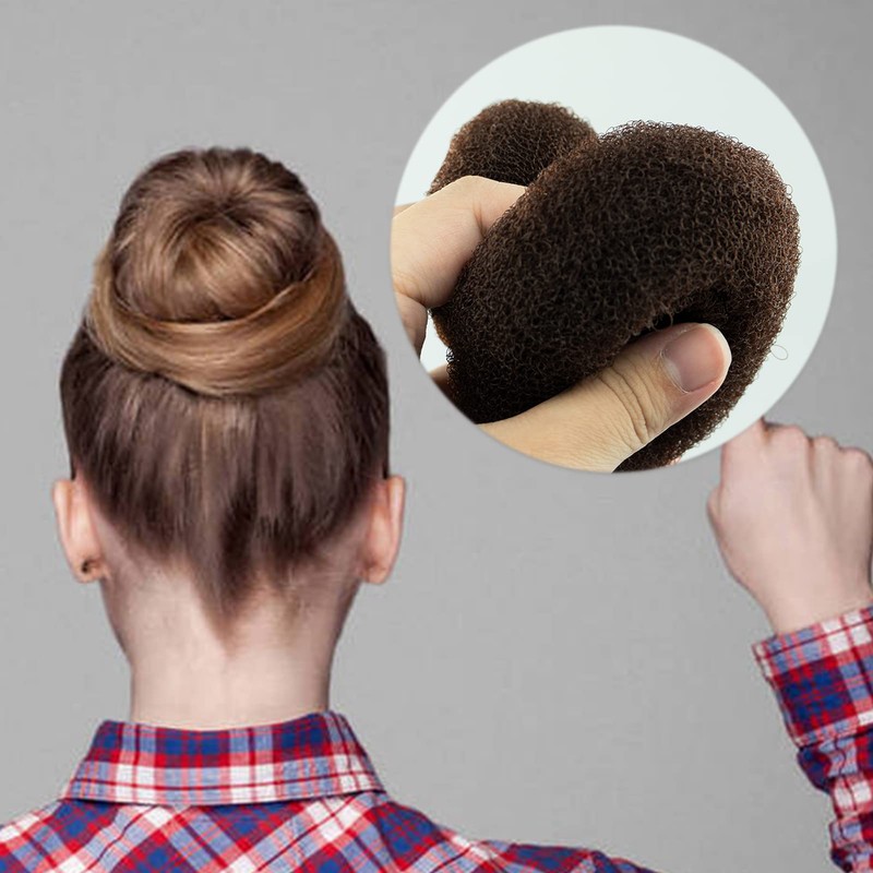 Donut Bread Maker Hair Bun Maker 7 Pieces Brown Ring
