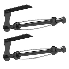 SetSail Paper Towel Holder Under Cabinet Easy Tear Wall Mount Self-Adhesive or Drilled for Kitchen Bathroom Black 2 Packs