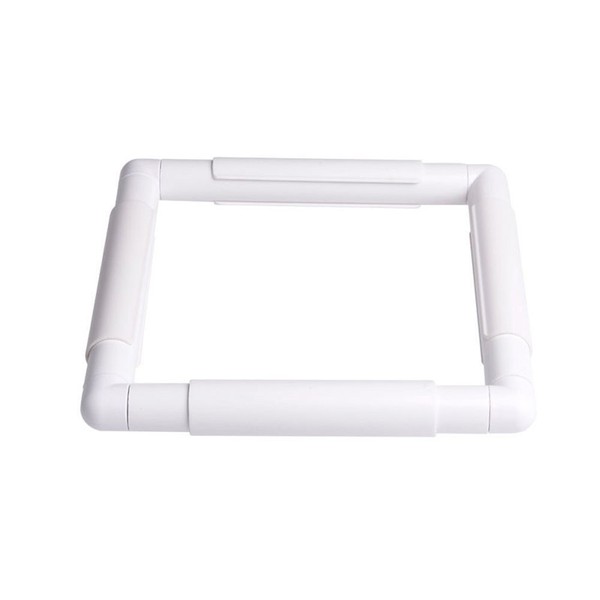 Square Embroidery Hoop, Plastic Cross Stitch Frame White Cross Stitching