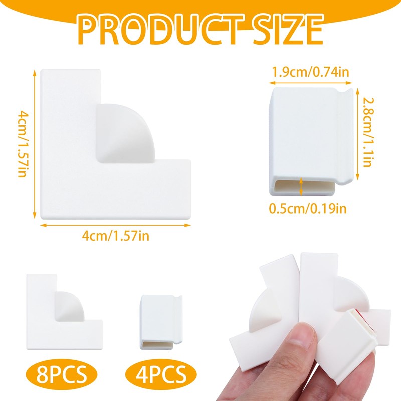 Magnetic Window Screen Corners Accessories Kit, 8 Reinforced Corners Handles