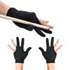 JKJF 4 Pcs 3 Fingers Billiards Gloves Pool Cue Gloves