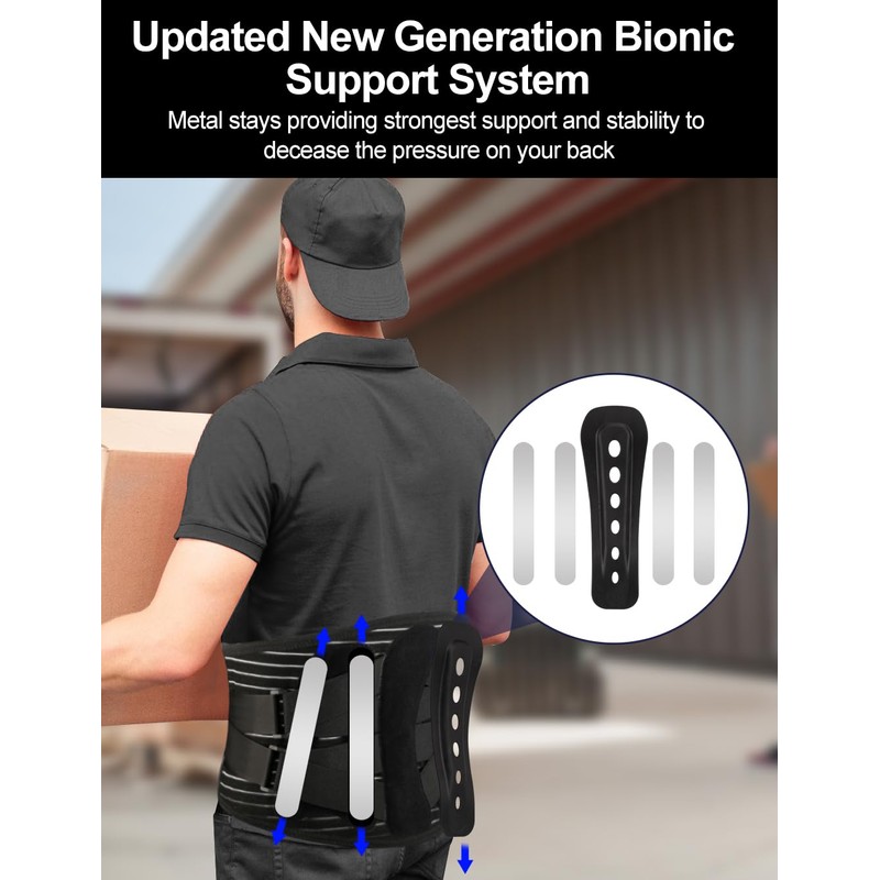 Cilnos Back Support Belt for Men and Women, Breathable Back