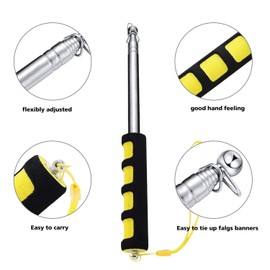 4 Pieces Telescoping Pointer Whiteboard Teacher Pointer Retractable Teaching Pointer Extends to 47 Inch for Presentation Classroom Tour Guide