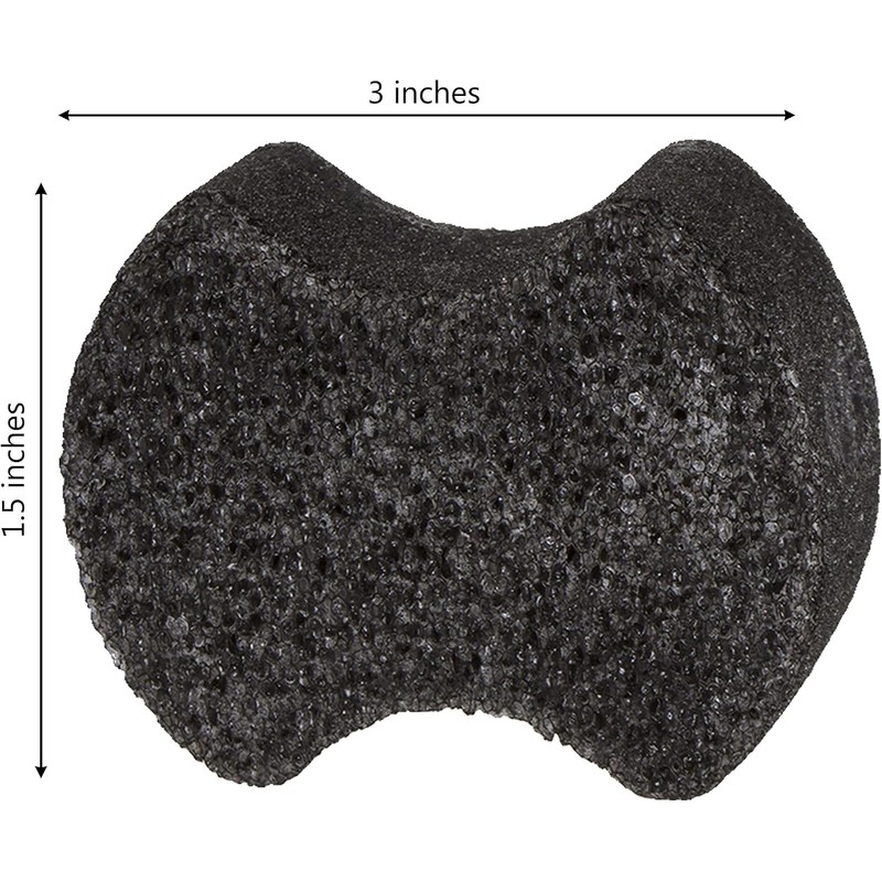 Spongeables Pedi-Scrub Foot Buffer, Charcoal Sweet Sangria, Contains Shea Butter