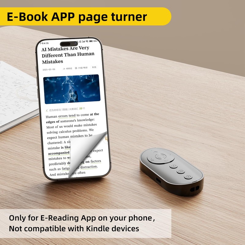 Bluetooth Camera Remote Shutter with Zoom and Front/Rear Camera Switch