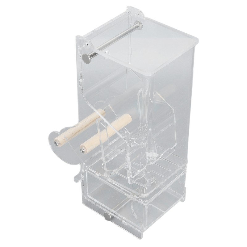 Automatic Parrot Feeder Prevent Spillage and Splashing Easy Installation Acrylic