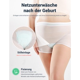 HANSILK Postpartum Panties, Washable or Disposable Panties for Pregnant Women / C Section Recovery / Incontinence / Travel, White-6pack