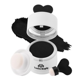 Erinde Hidden Thin Double Puff Hair Shadow Blush Hair Foundation Hairline Full Waterproof Natural Hair Enhancement (Black/4g)