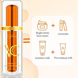 PYDINU Five Vitamin C Tone-Up Cream, Long-Lasting Hydrating Skincare Makeup Cream, No Makeup Natural Look, Lightweight Face Cream for All Skin Types (2PC)