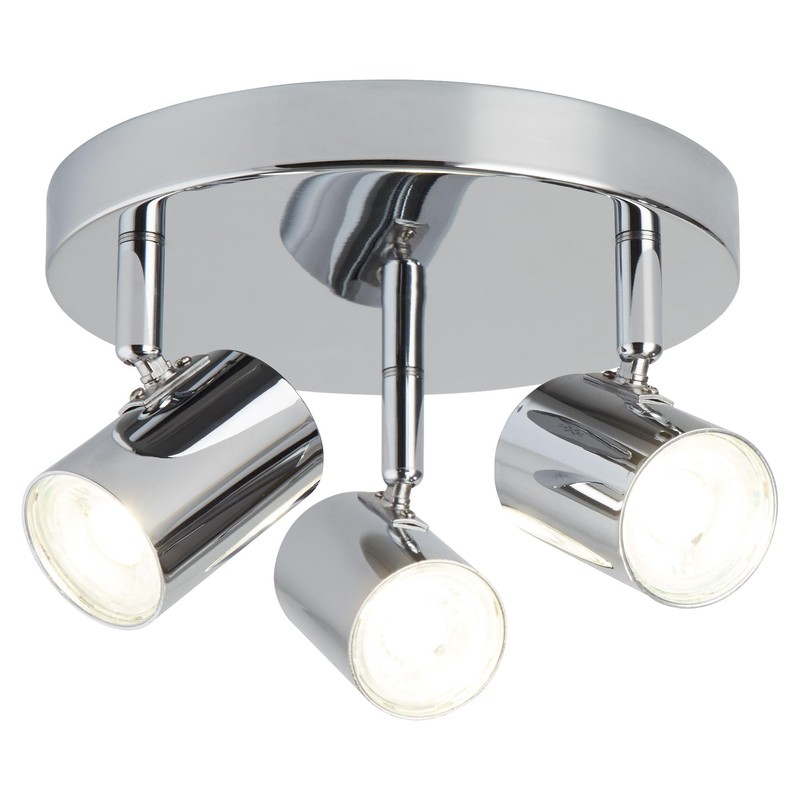 Searchlight 3173CC Rollo Three Light Ceiling Spotlight in Chrome