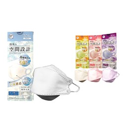 HADARIKI Space Design Mask, White, 30 Sheets per Box, 4 Layer Construction, Blocks 99% of Virus Splashes and Pollen