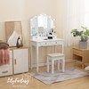LilyFantasy Vanity Table, Makeup Vanity Table with Lighted Mirror, Vanity