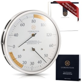 Liebenstein® Sauna Thermometer Hygrometer - Made in Germany - High Precision Measurement of Temperature and Humidity in the Sauna - Sauna Accessories Two Functions in One