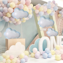 12 Pieces White Cloud Foil Balloons For Baby Shower Boys Girls Birthday Wedding Themed Decoration Party Supplies