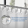 Chrome Shower Curtain Hooks Rings，Double Sided Shower Curtain Hooks Rust
