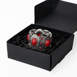 Waist Wow Turquoise Bracelet for Women Boho Bracelets Vintage Western Cowgirl Bangle Bracelet Stretch Turquoise Jewelry