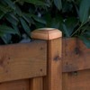 Tandefio 2 Pcs Solid Copper Post Caps Fence Pyramid Decking